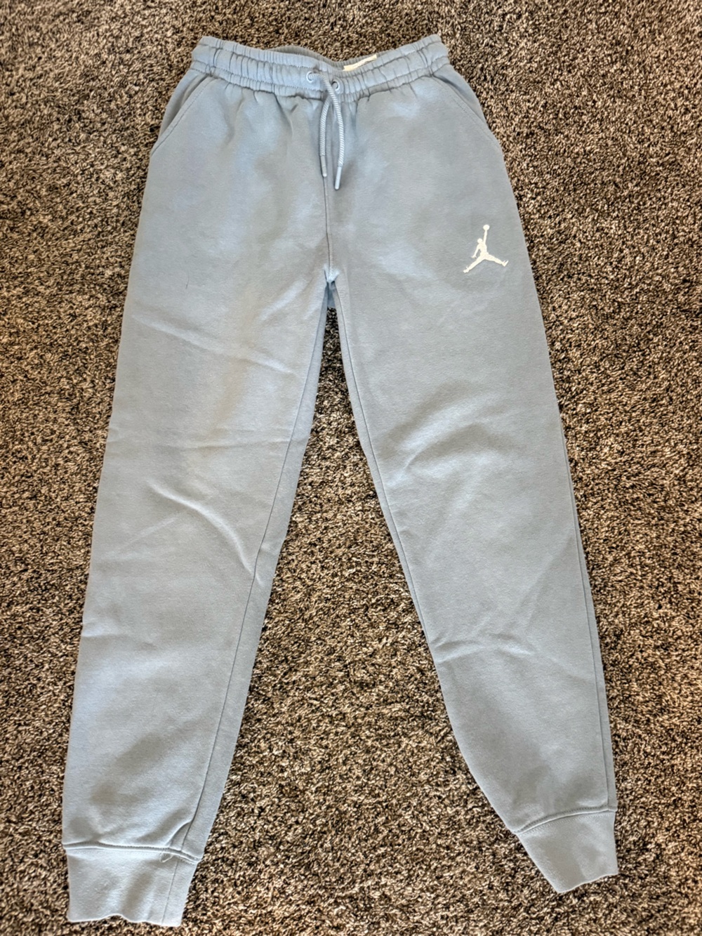 Jordan Light Blue Sweatpants boys size medium white Jumpman Tag